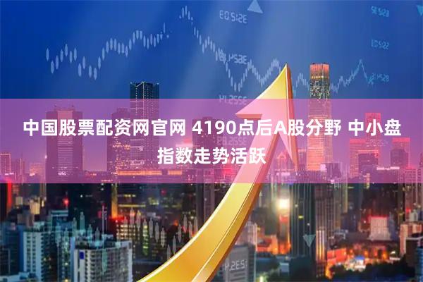 中国股票配资网官网 4190点后A股分野 中小盘指数走势活跃
