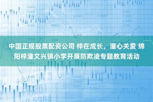 中国正规股票配资公司 梓在成长,潼心关爱 绵阳梓潼文兴镇小学开展防欺凌专题教育活动